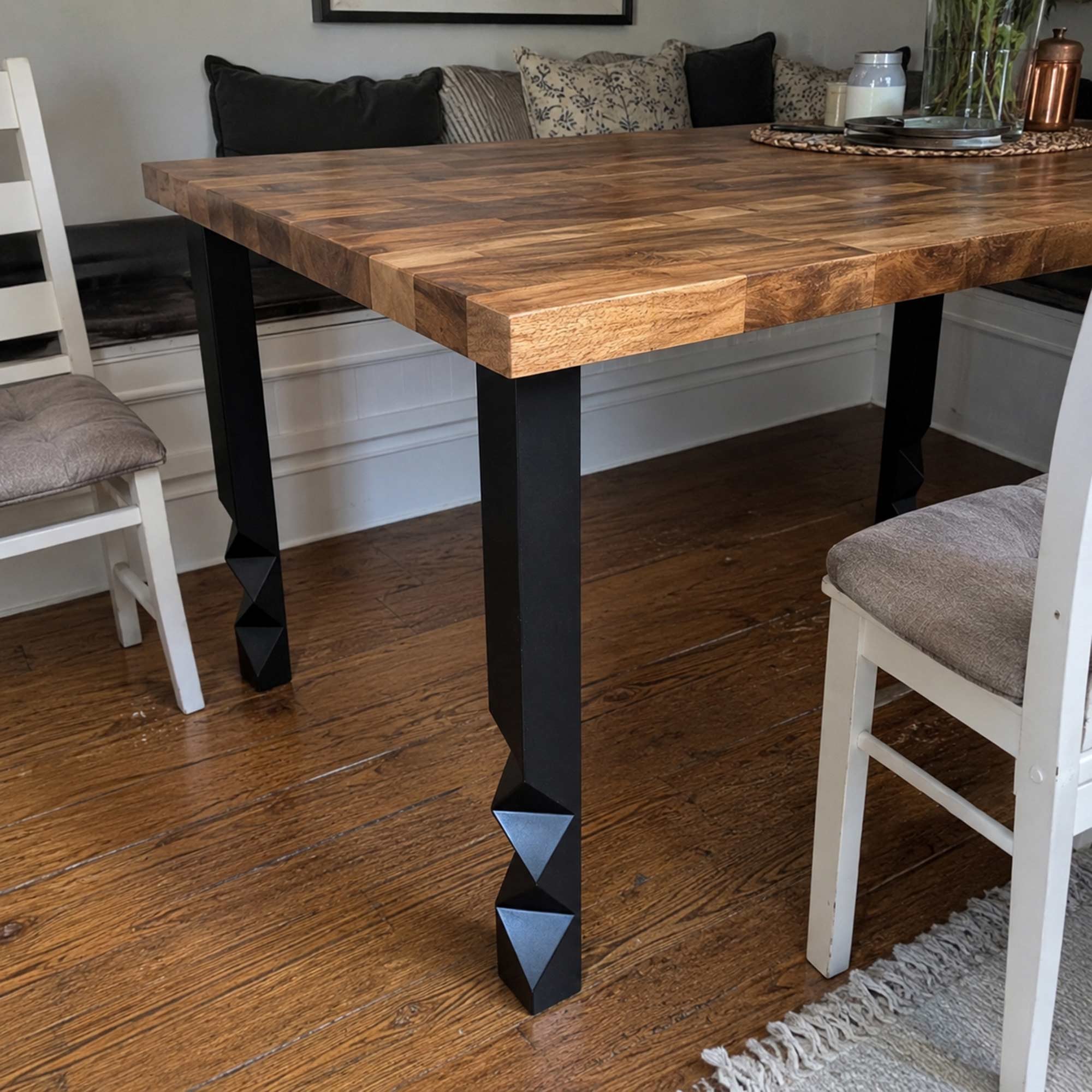 Dining Table with Pascal 28.5" H Metal Table Base - butcher block table top Customer feedback