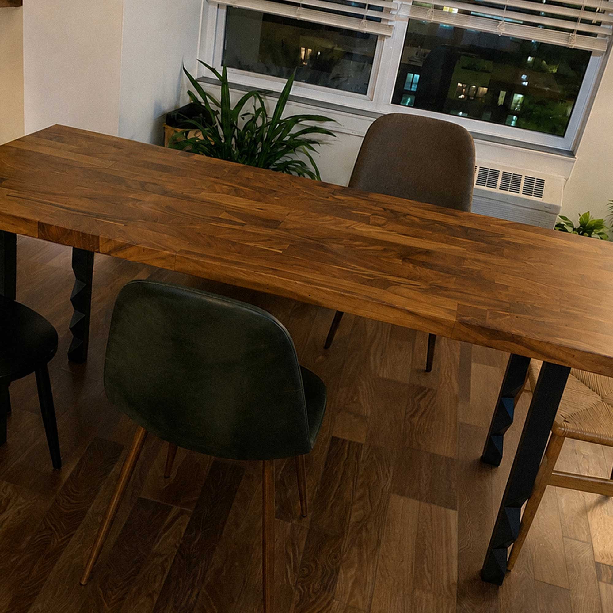 Dining Table with Pascal 28.5" H Metal Table Base - butcher block table top Customer feedback