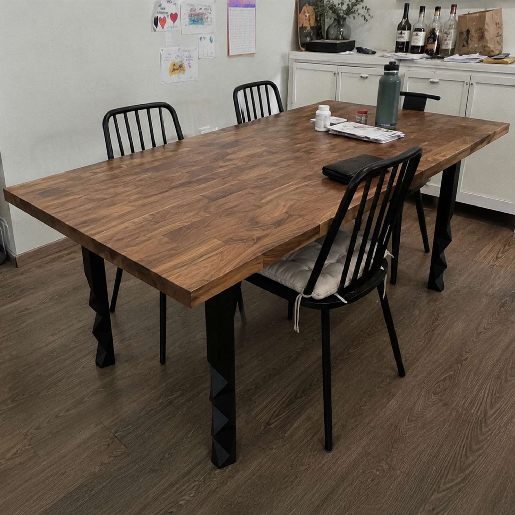 Dining Table with Pascal 28.5" H Metal Table Base - butcher block table top Customer feedback