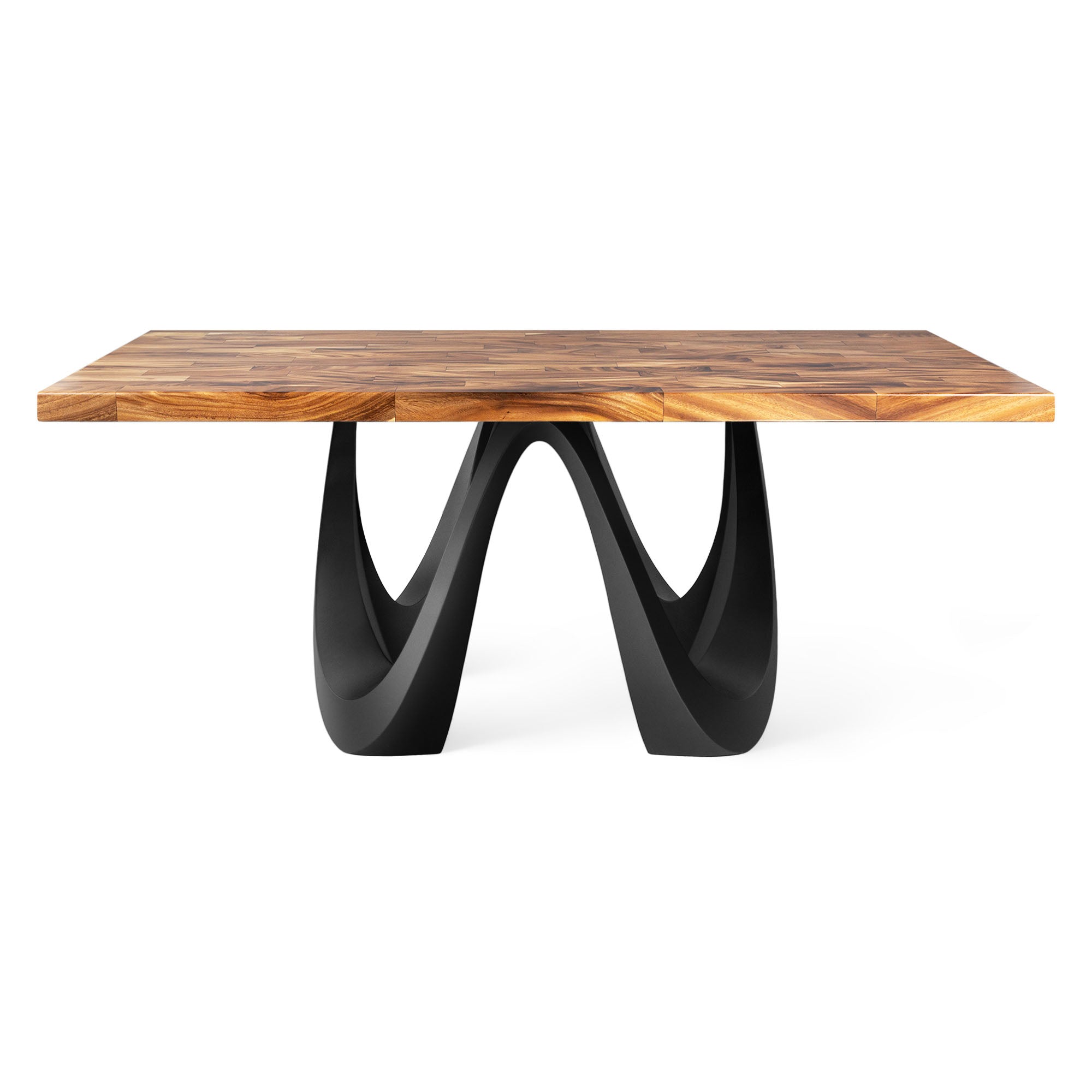 Dining Table with Wavea 28.5" H Metal Table Base - center white background