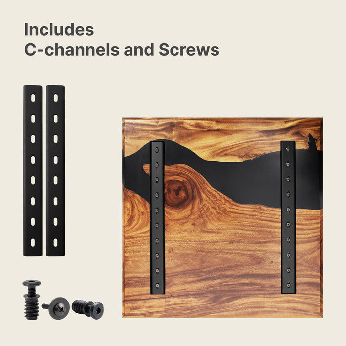 Epoxy table collection C-channels and Screws