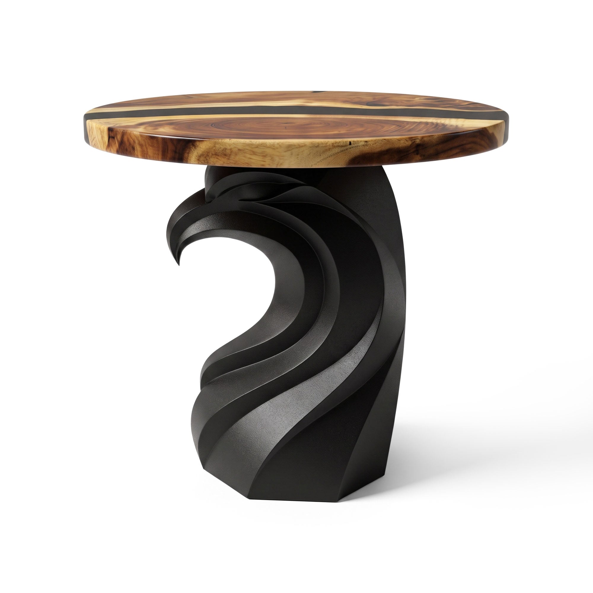 Handcrafted Dining Table with Aquila Table Base for Wood Table Top - White background