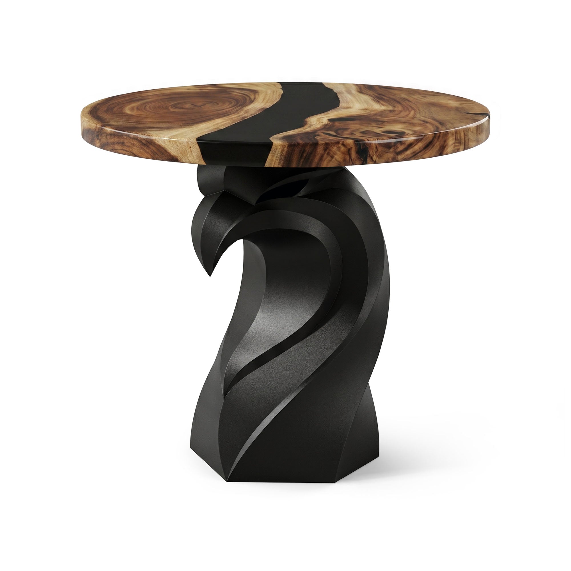 Handcrafted Dining Table with Aquila Table Base for Wood Table Top - White background