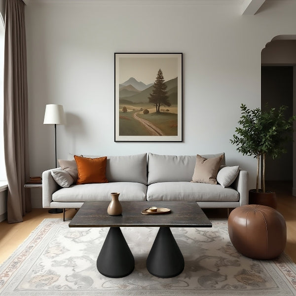 interior custom brown table top 47 inches