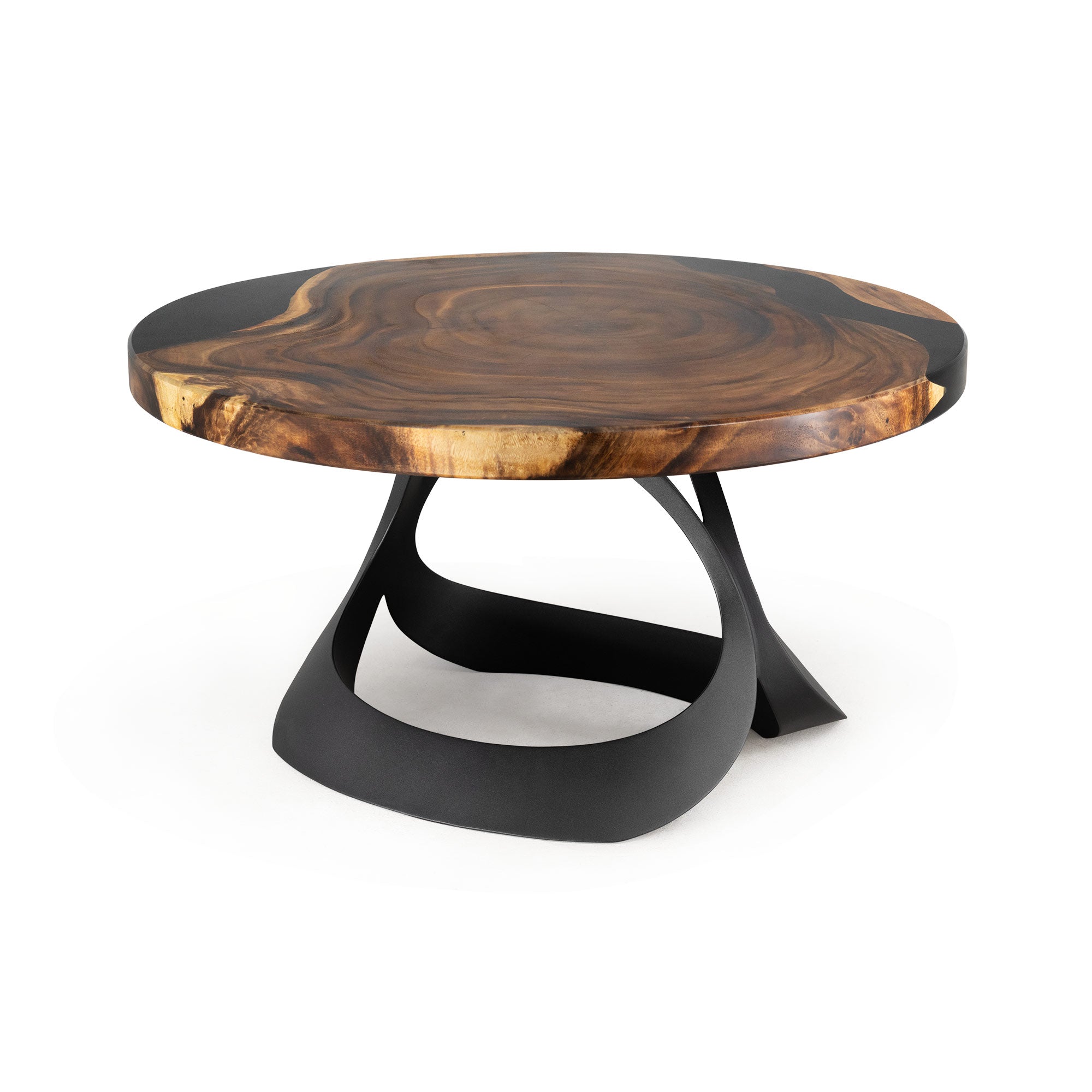 Manta Table Base 16" H Metal Design for Coffee Tables side white background