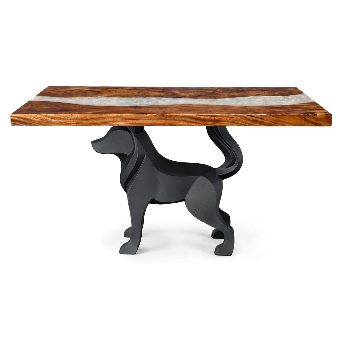 Metal Table Base Canis 28.5" H for Dining Table - white background