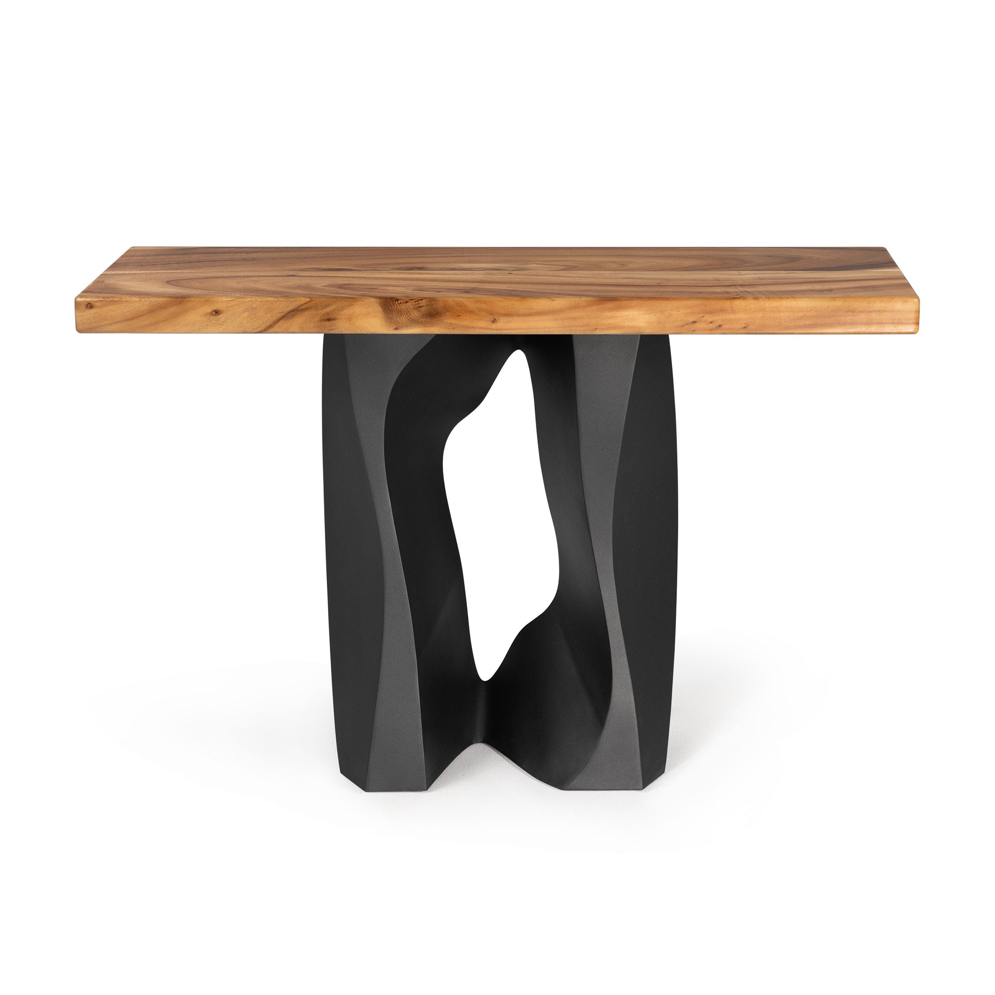 Metal Table Base Side Rocky 28.5" H for Console Table - white background