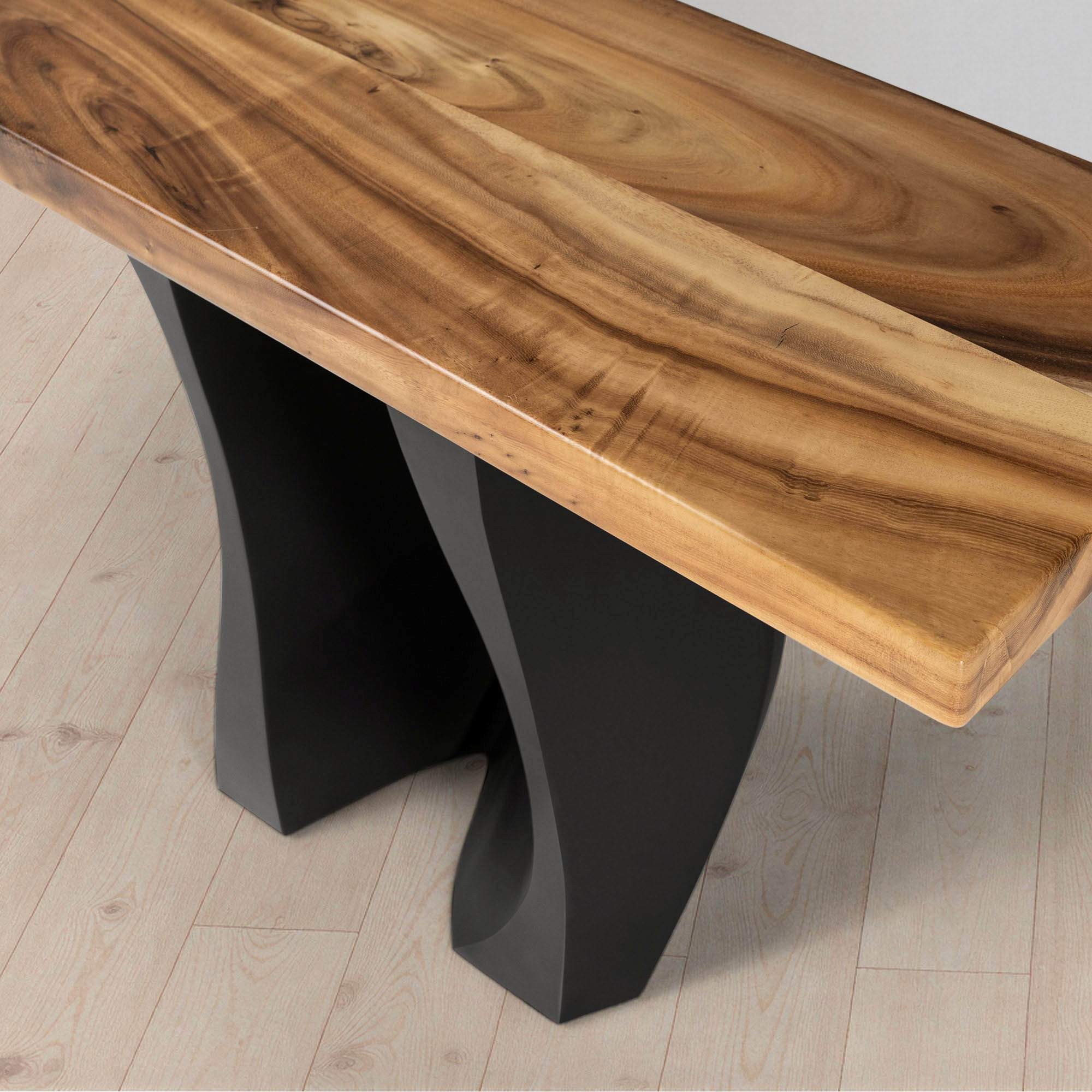 Metal Table Base Side Rocky 28.5" H for Console Table close-up of table top