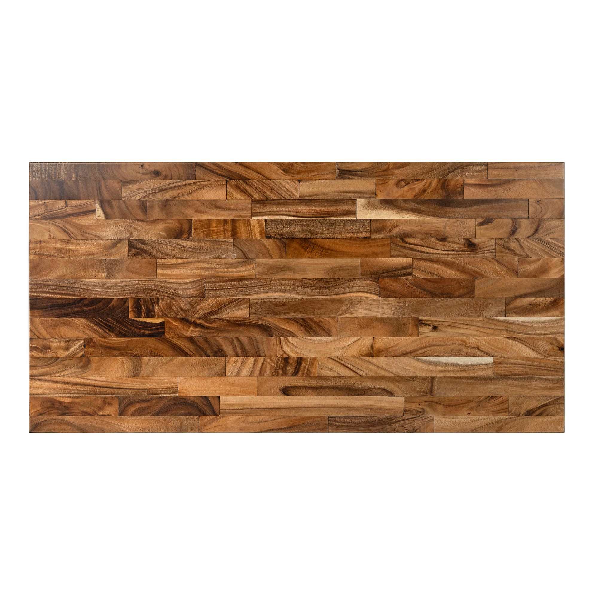 Metal Table Legs Framie 28.5" H for Butcher Block Desk - close-up of table top white background