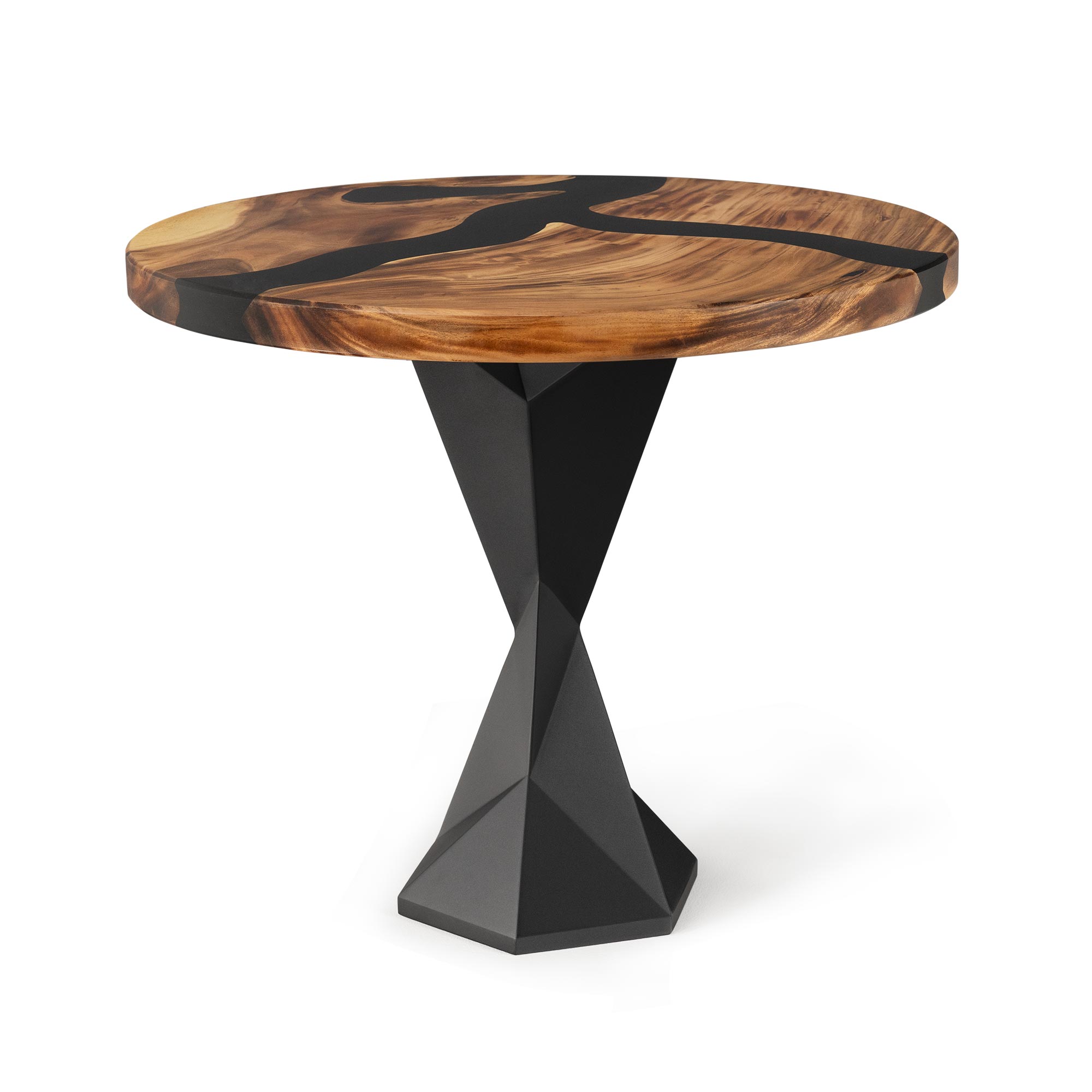 Modern Dining Table with Frost 28.5" H Steel Table Base - white background