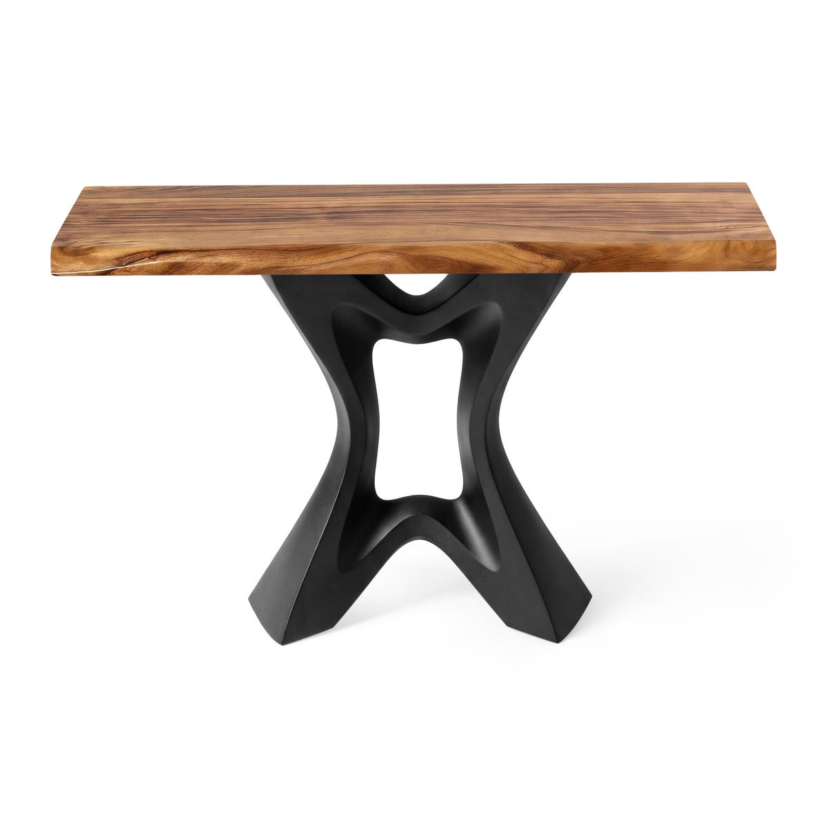 Narrow Console Table 47" or 60" Natural Wood for Hallways - 513 Tangen - NA-SRE47x15 White Background
