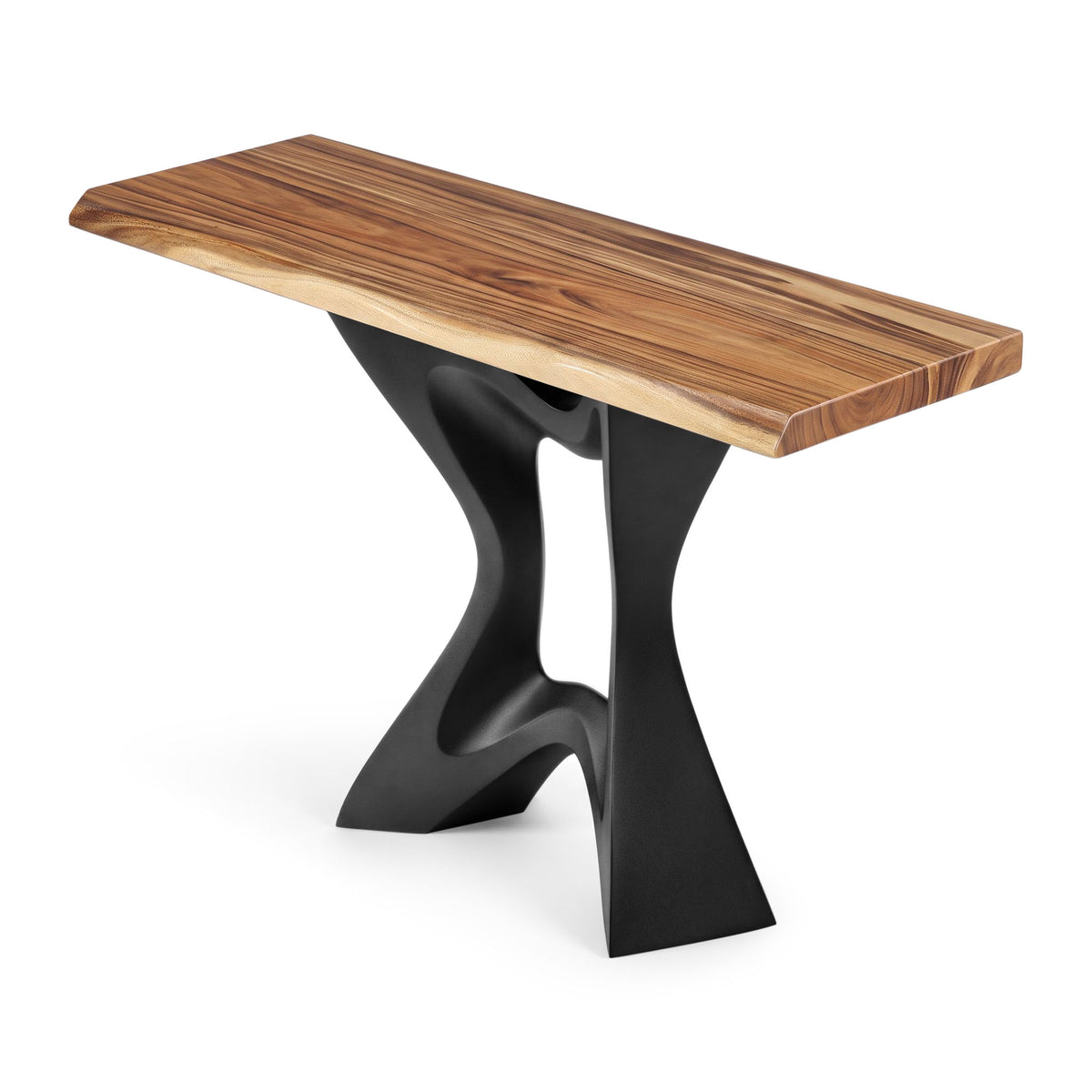 Narrow Console Table 47" or 60" Natural Wood for Hallways - 513 Tangen - NA-SRE47x15 White Background