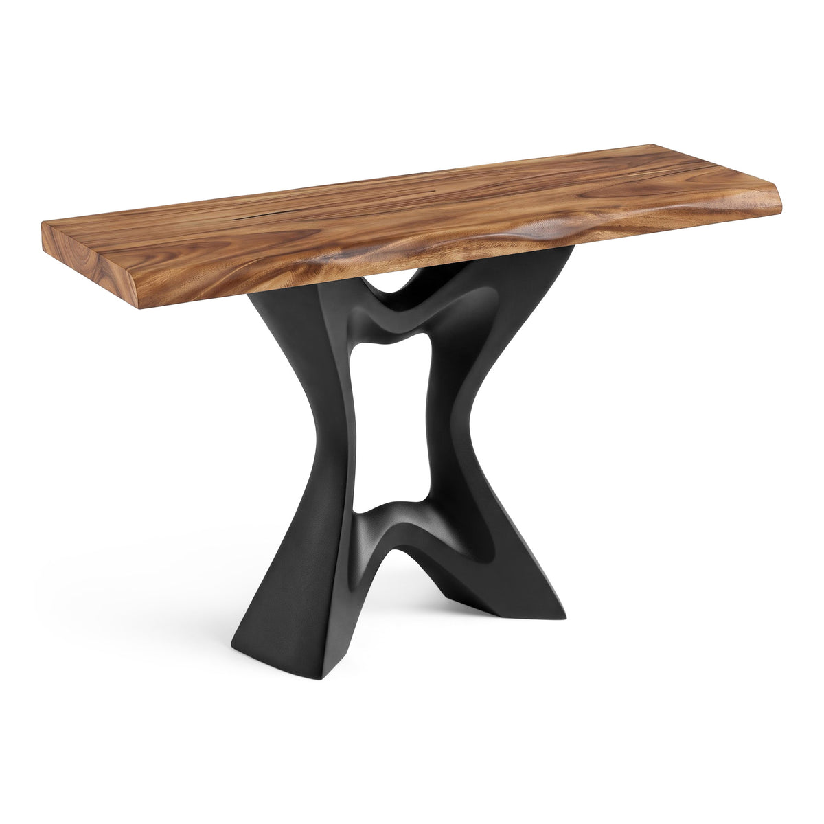 Narrow Console Table 47" or 60" Natural Wood for Hallways - 513 Tangen - NA-SRE47x15 White Background
