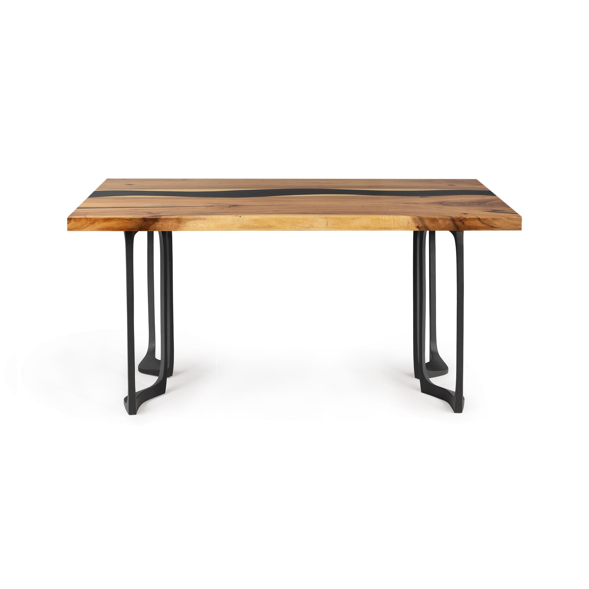 Office Desk with Framie Metal Table Legs for Modern Workspace - Epoxy top white background