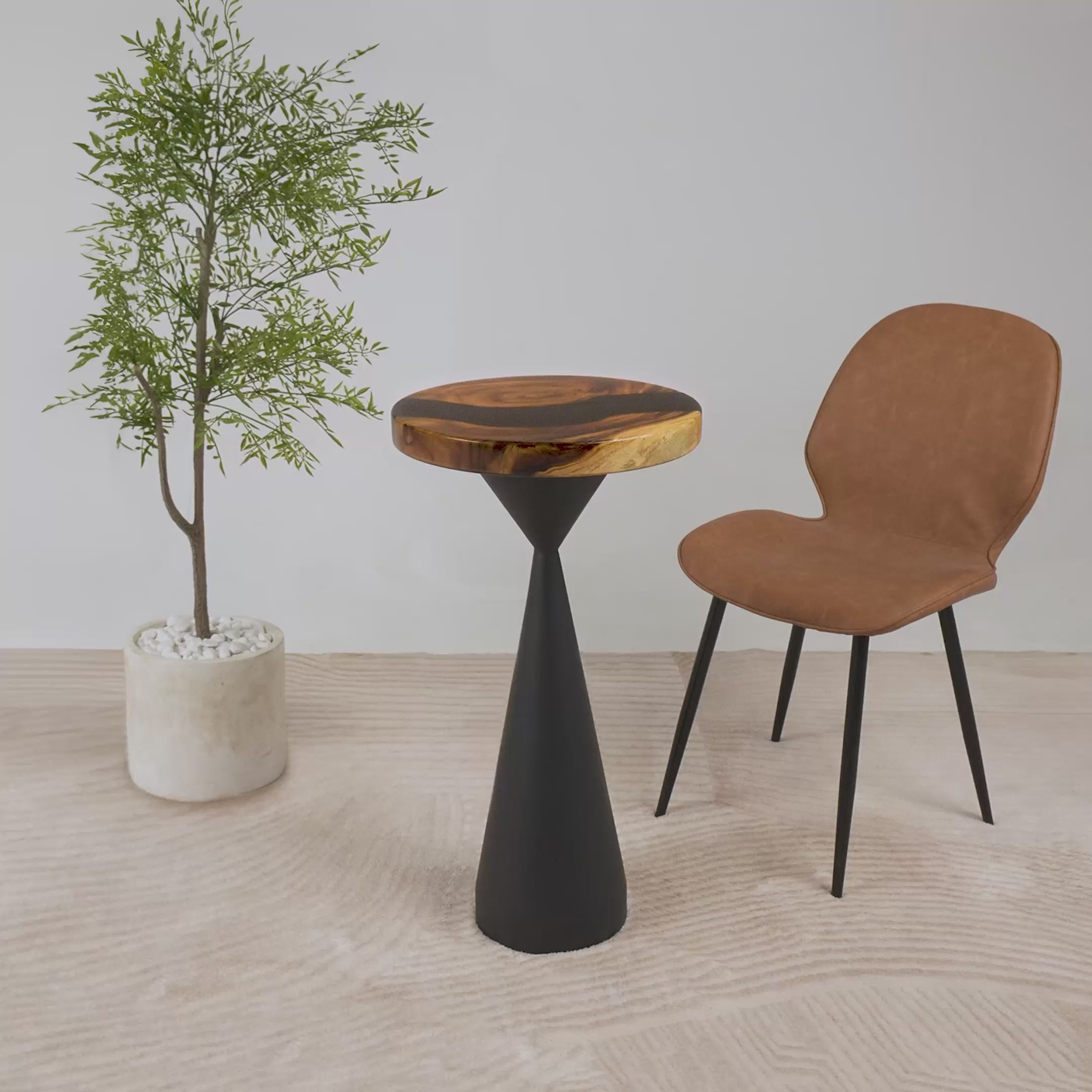 round epoxy table top 15 inches SRU15-125 video