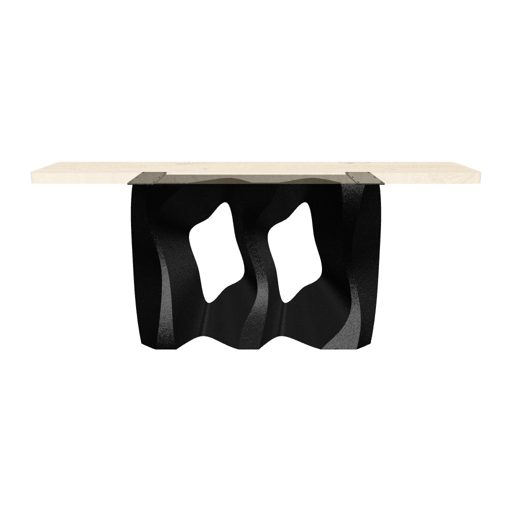 Console Table with Side-Rocky 28.5" H Steel Table Base - AR media
