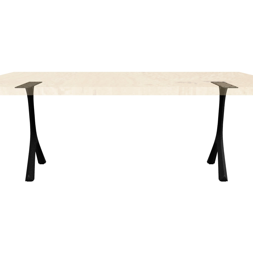 Natural Dining Table with Wilis 28.5" H Metal Table Legs - AR media