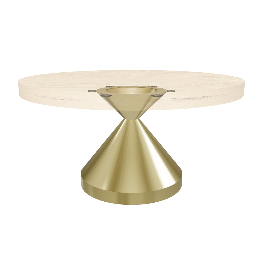 Coffee Table with Flux Gold 16" H (Big Size) Heavy Duty Metal Table Base - Round Epoxy 35" - AR media
