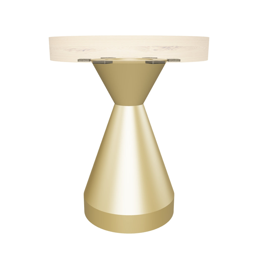 Coffee with Flux Gold 16" H Metal Table Base - brushed 10" D x 16" H - TB-16H10D - AR media