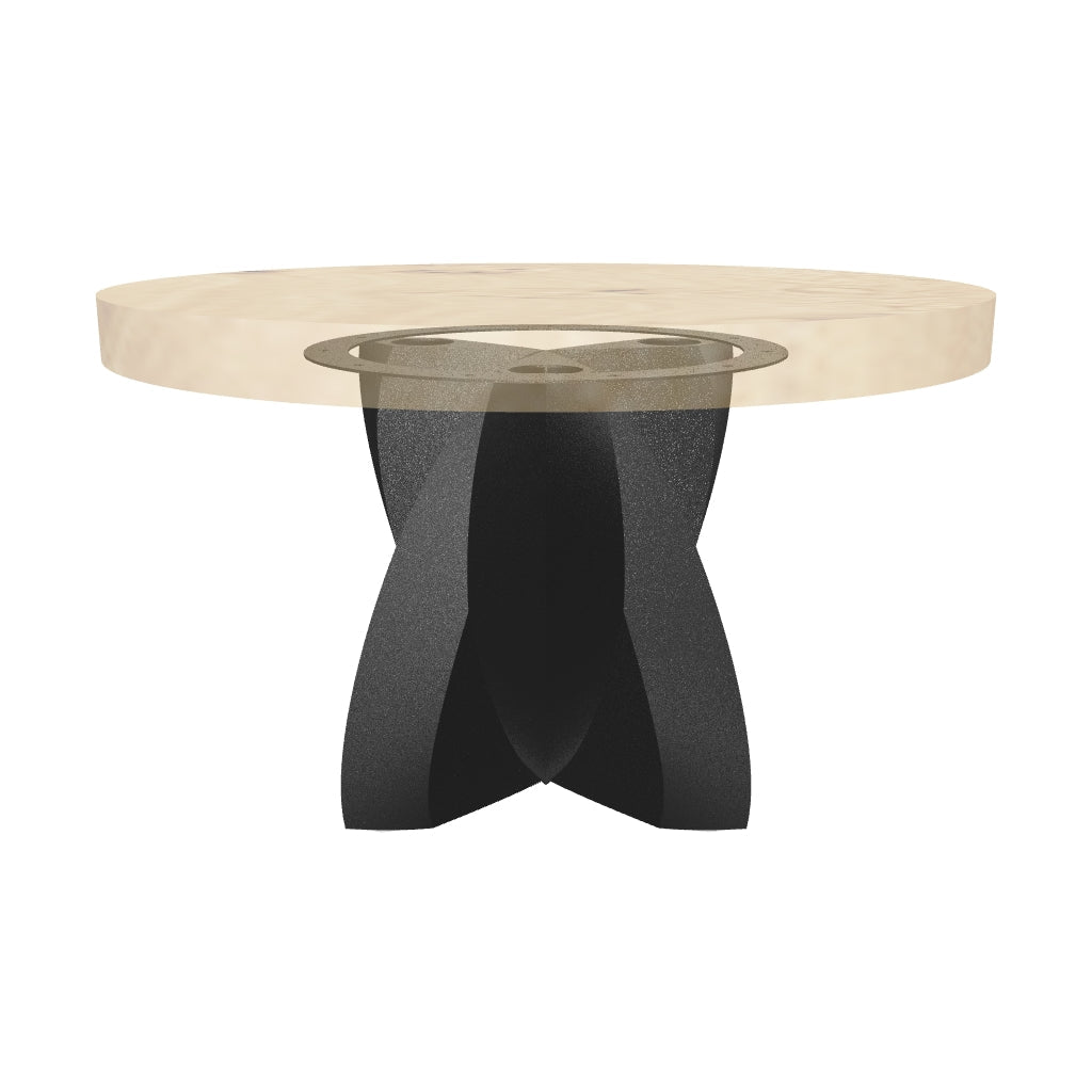 Contemporary Coffee Table 29" Round & Square with Petal Steel Base - 110 Calix - SSQ29 AR Media