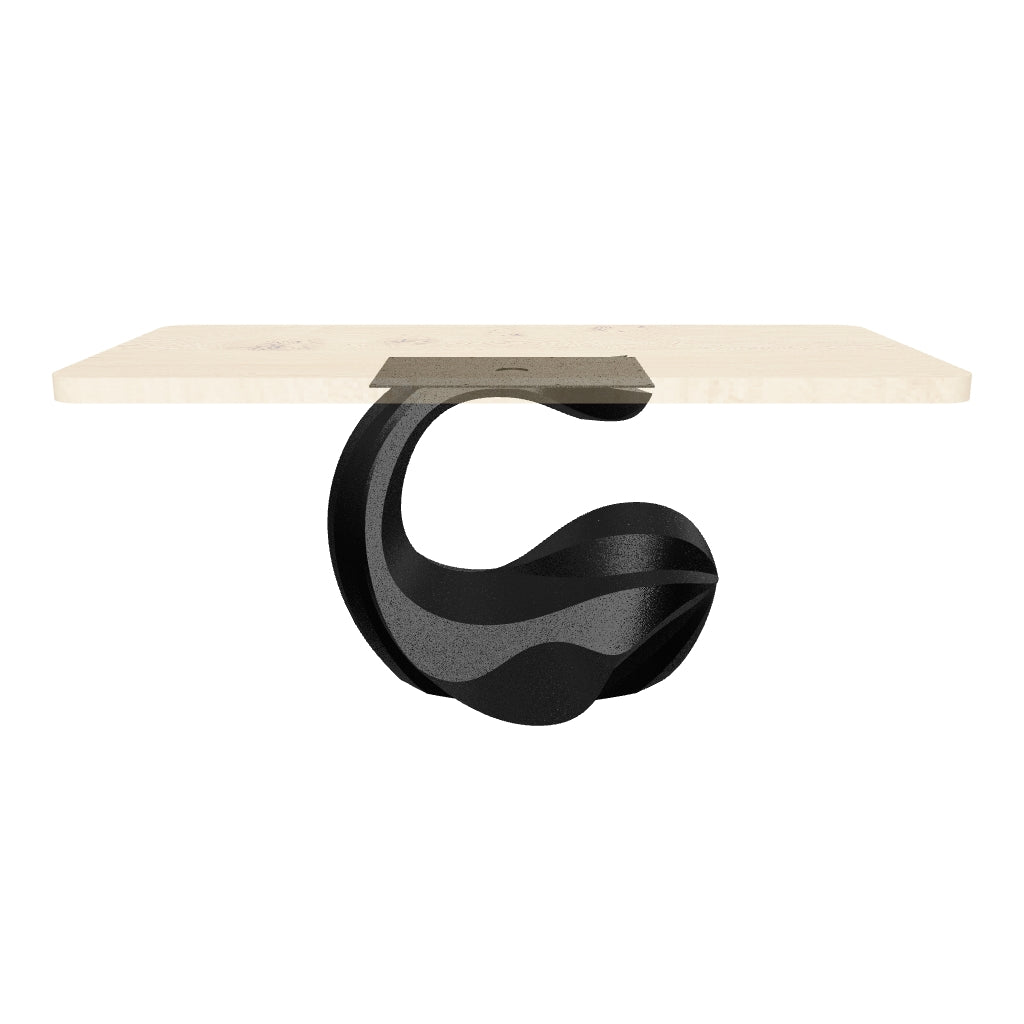 Dining Table with Balena Metal Table Base for Modern Kitchen Room - AR media