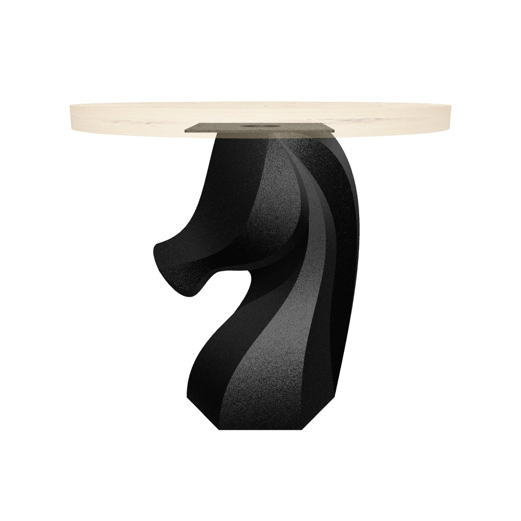 Dining Table with Cheval Metal Table Base for Modern Kitchen - AR Media