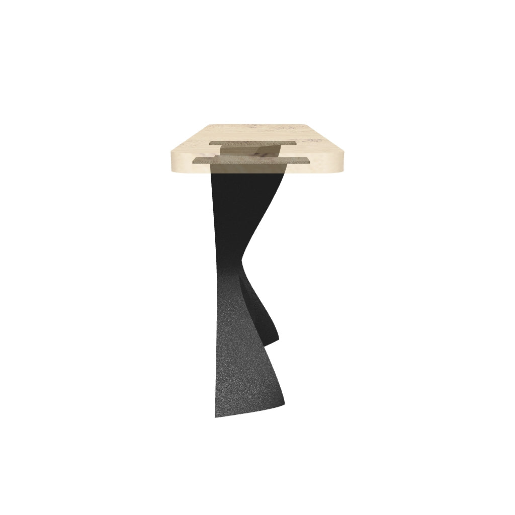 Narrow Console Table 47" or 60" Natural Wood for Hallways - 513 Tangen - 47x15 AR Media