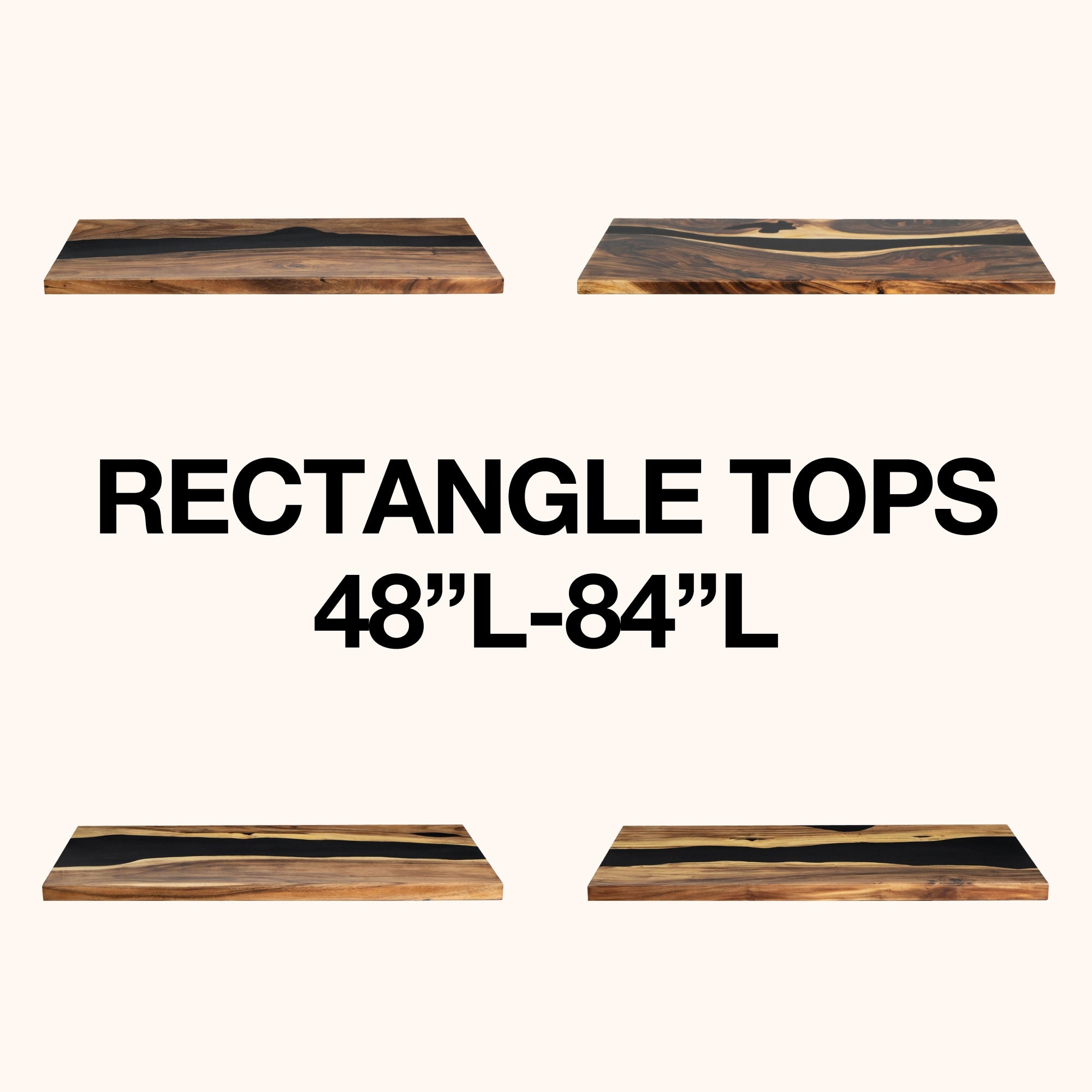 rectangle table top 48" to 84"