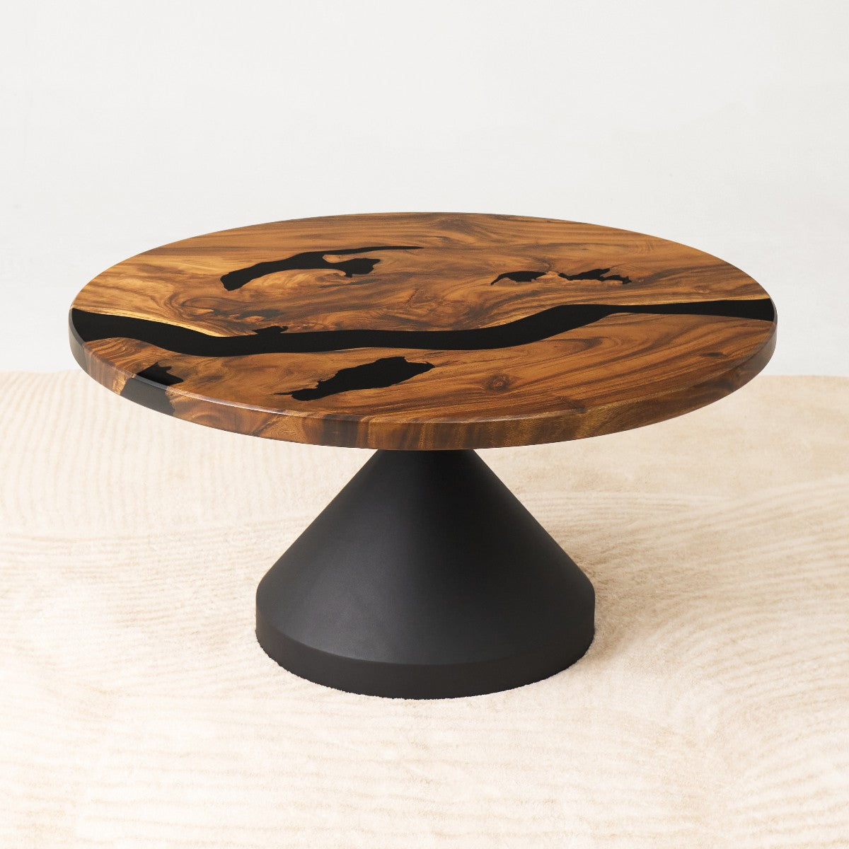 round black epoxy dining table top only 3 06