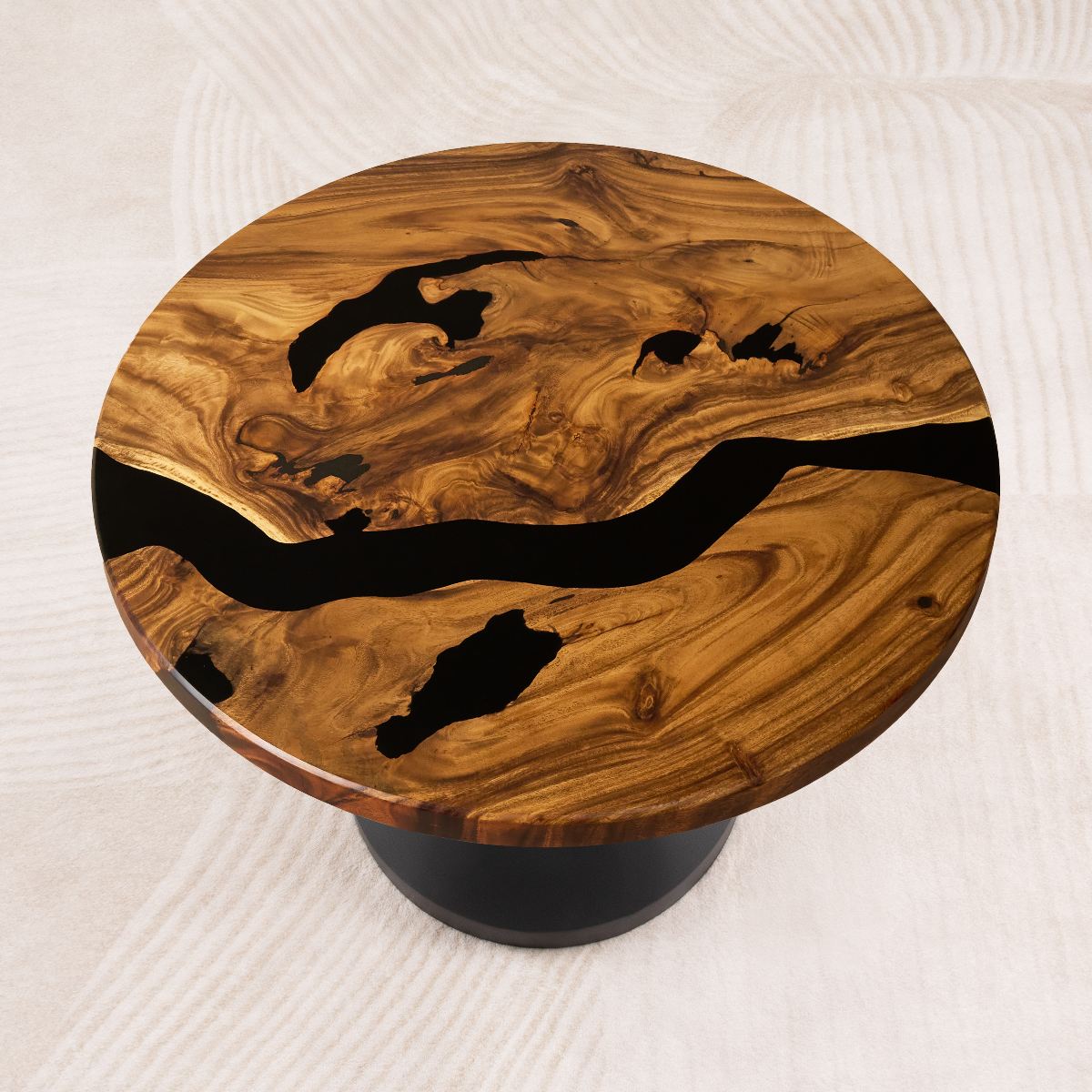 round black epoxy dining table top only 02