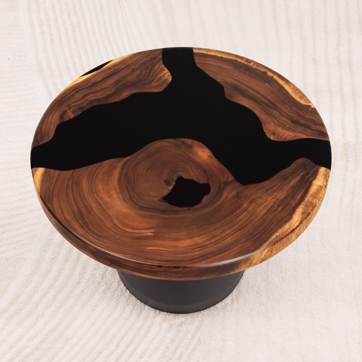 round black epoxy table top 23 inches SRU23x23 06