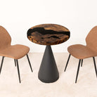 Round Wooden Epoxy Coffee Table 23" Diameter