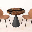 Round Wooden Epoxy Dining Table 29" Diameter