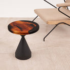 round epoxy resin wood table top 15 inches hru15x15 03