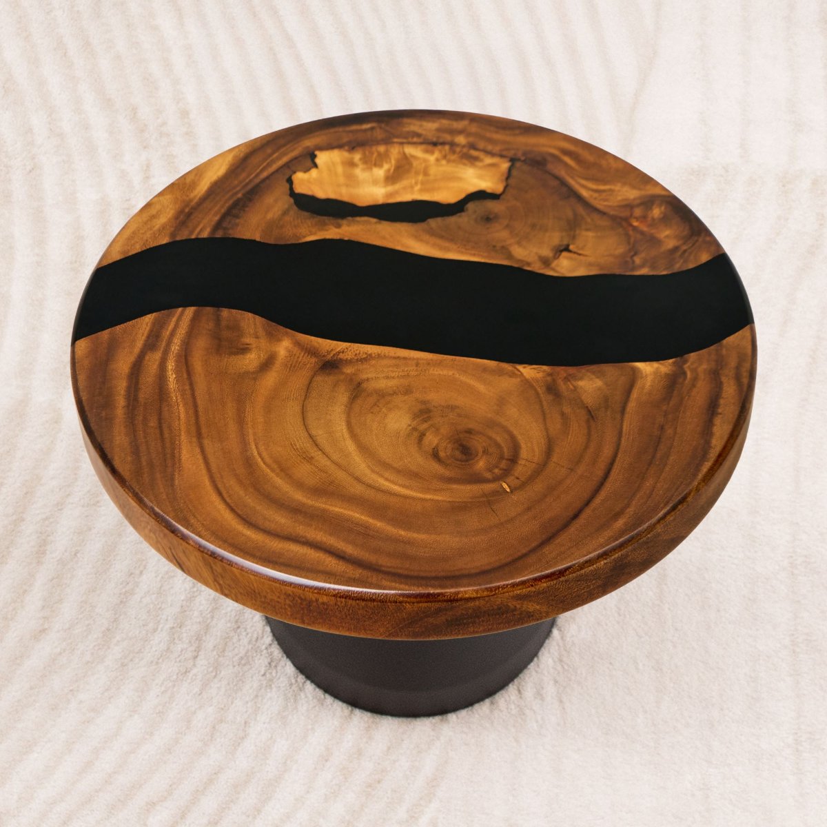 round epoxy table top 15 inches resin coffee 05