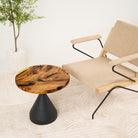 Round Wooden Epoxy Side Table 19" Diameter