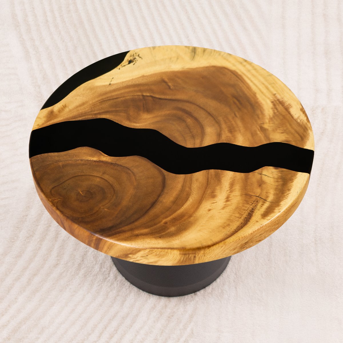 Round Wooden Epoxy Table Top 19 Inches