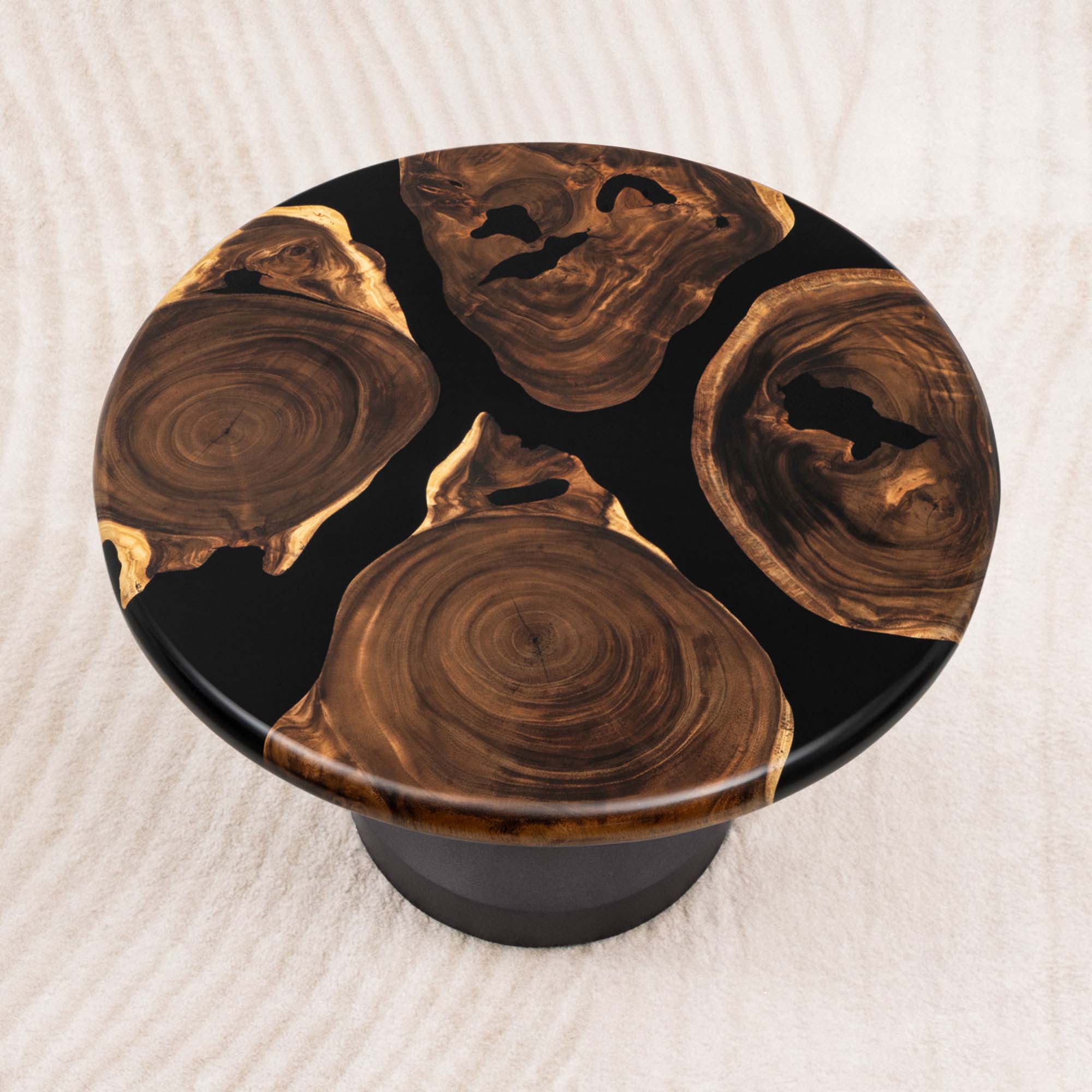 Round Black Epoxy Table Top 35" Diameter