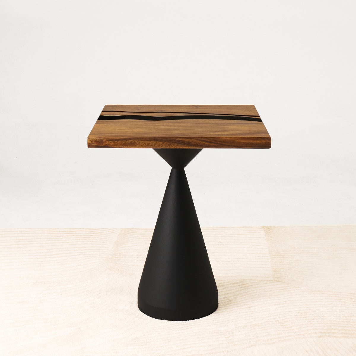 square black epoxy dining table 23 inches