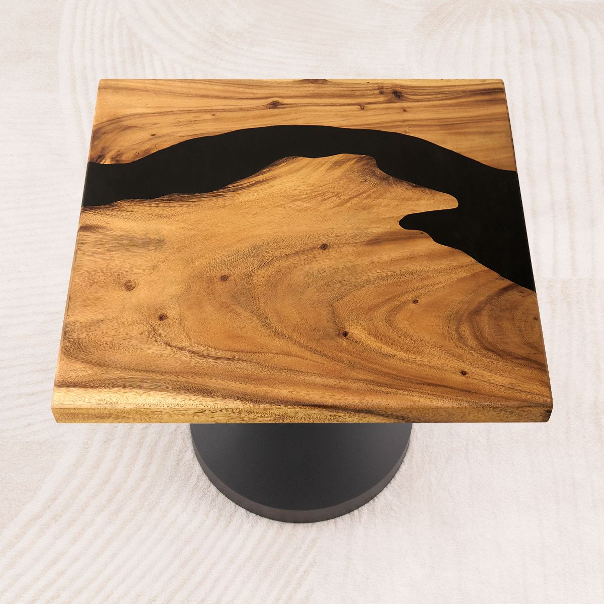 square black epoxy dining table top 29 inches 03