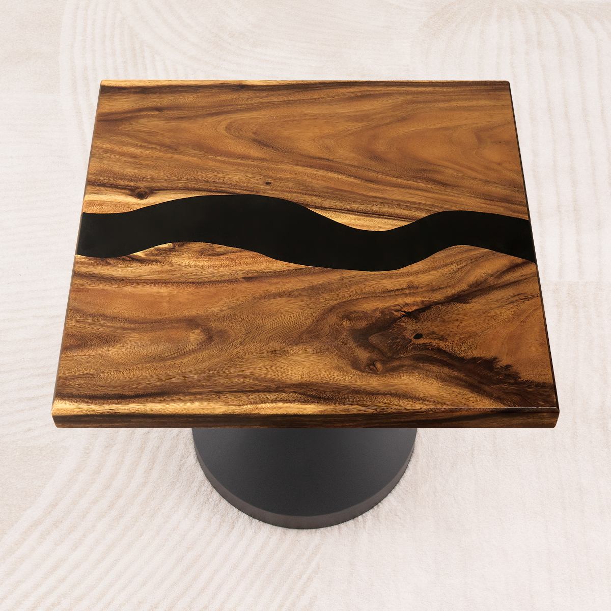 square black epoxy dining table top 29 inches 04