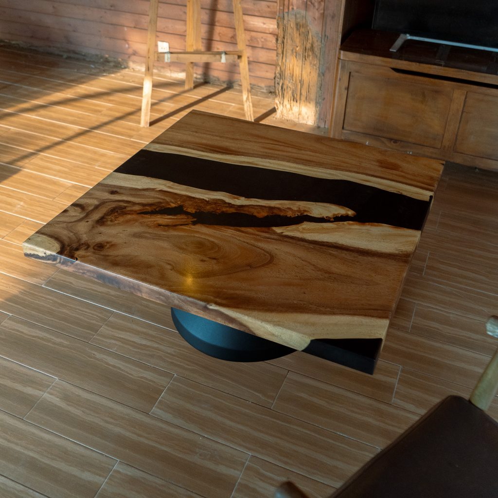 square epoxy coffee end table review 2