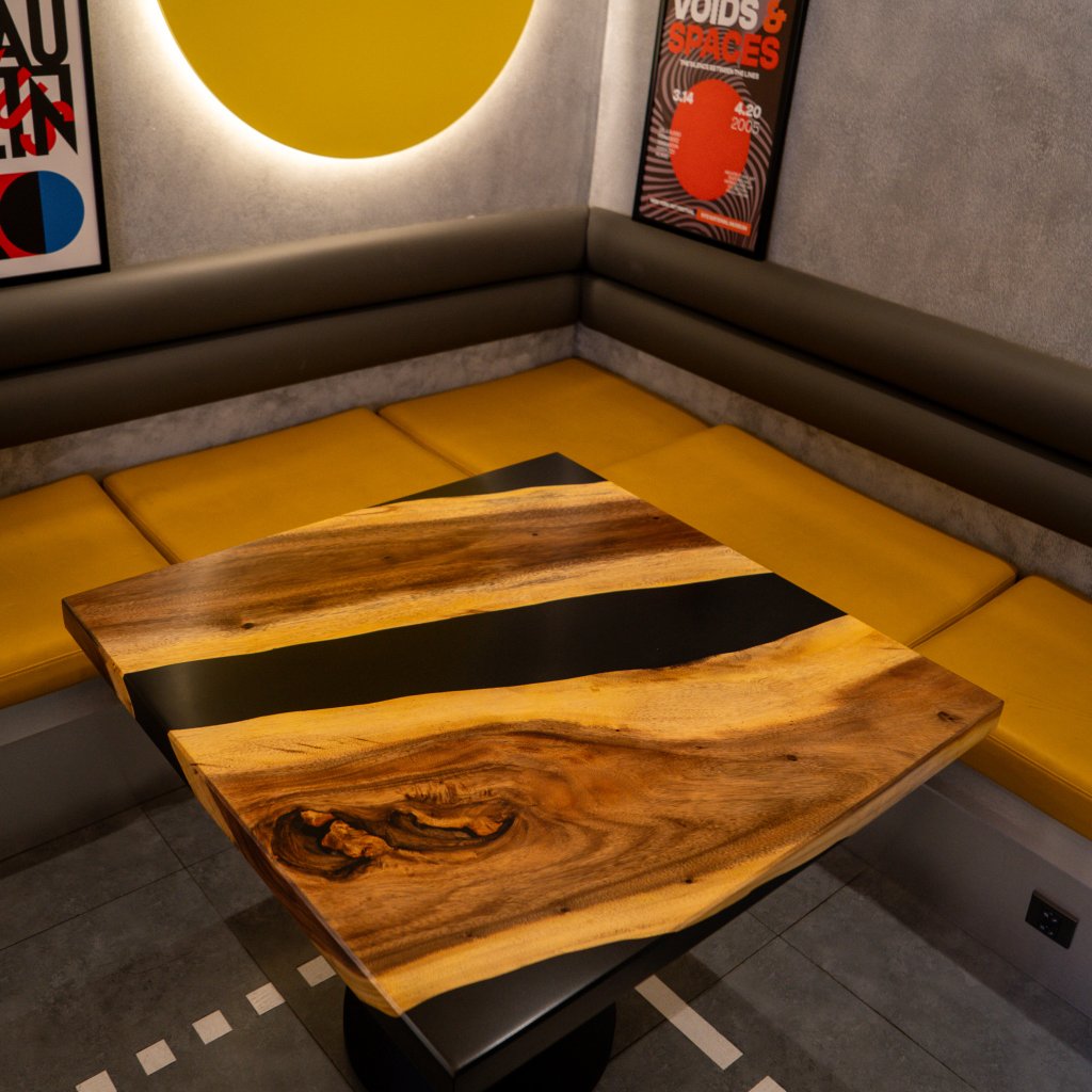 square epoxy coffee end table review 4