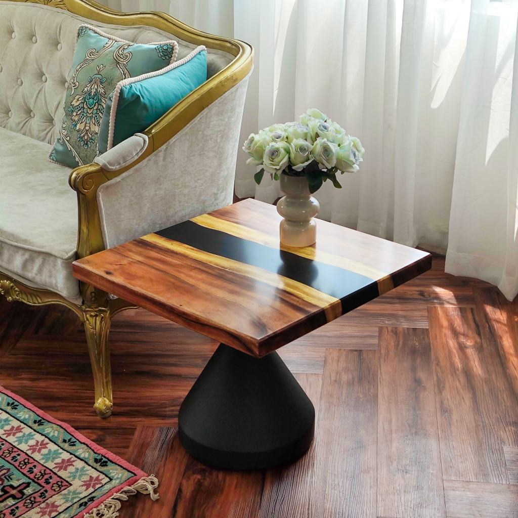 square epoxy coffee end table review 58