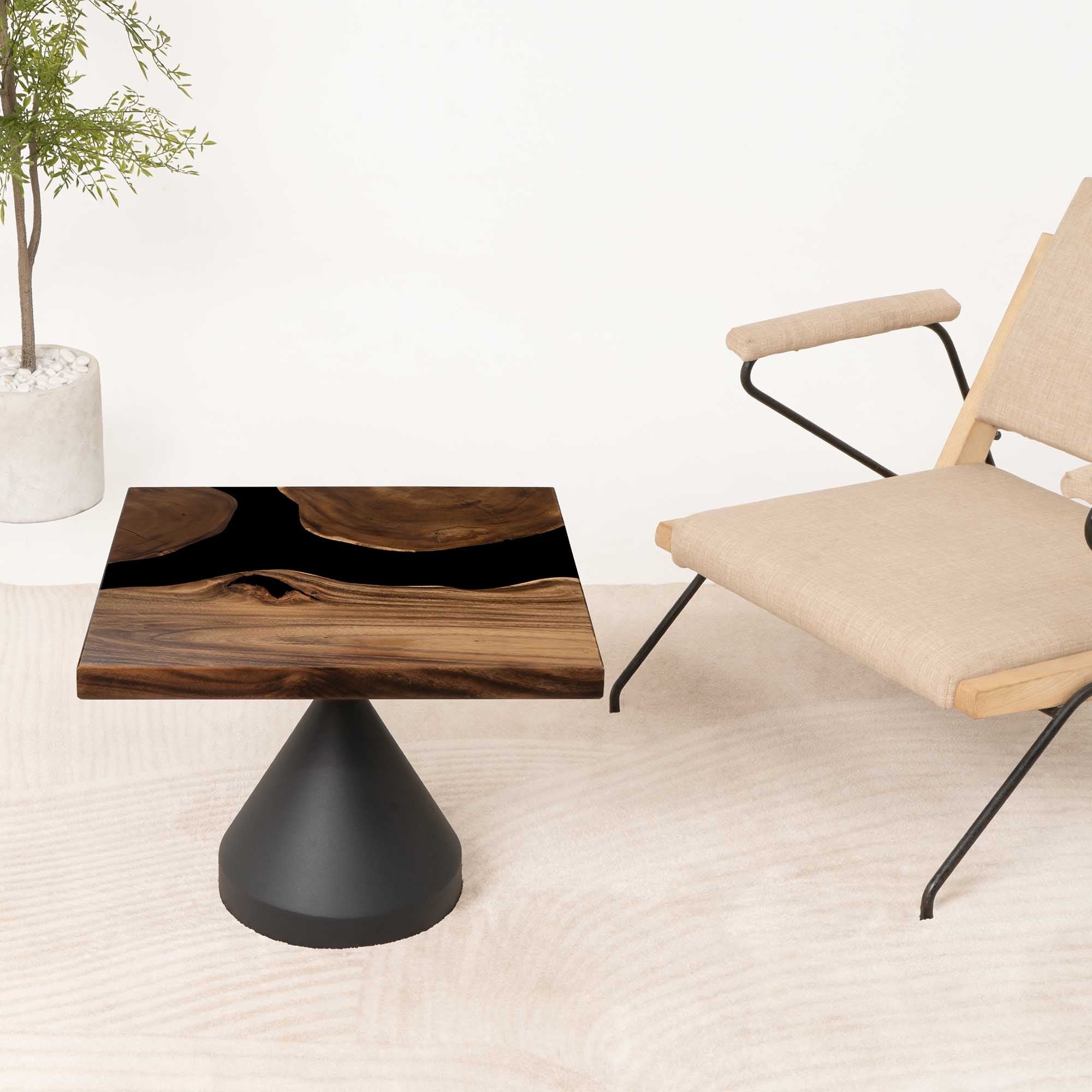 Square Handcrafted Epoxy Coffee Table 23" x 23" - SSQ23x23-066