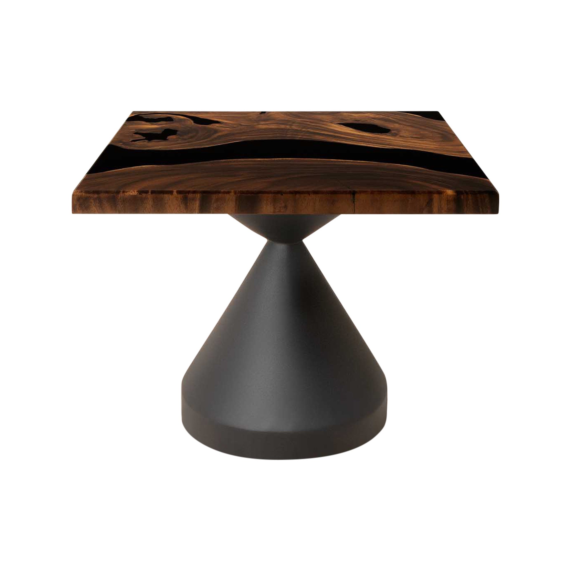 Square Wooden Epoxy Coffee Table 23" x 23" - SSQ23x23-069 - white background