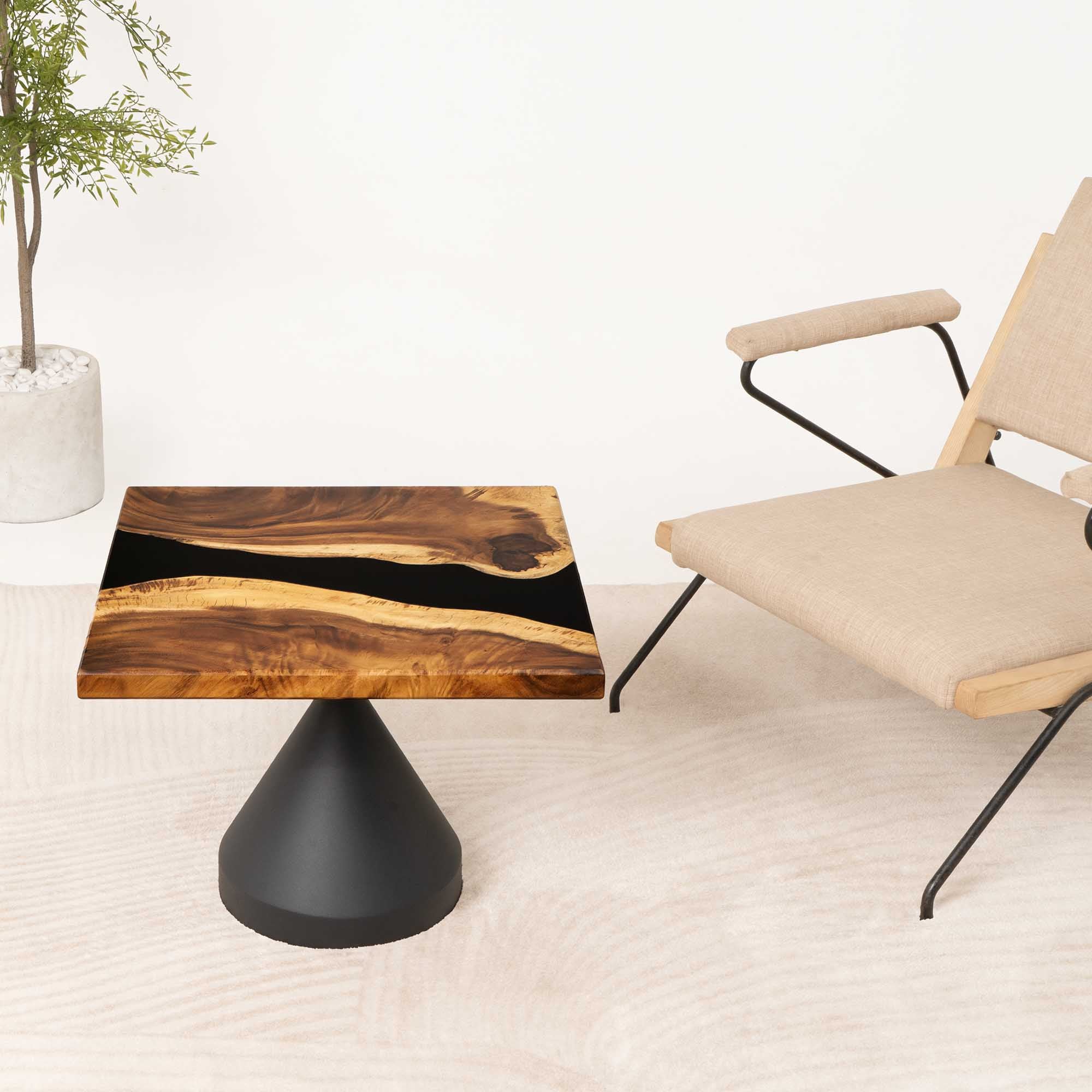 Square Epoxy River Coffee Table 23" x 23" - SSQ23x23-217