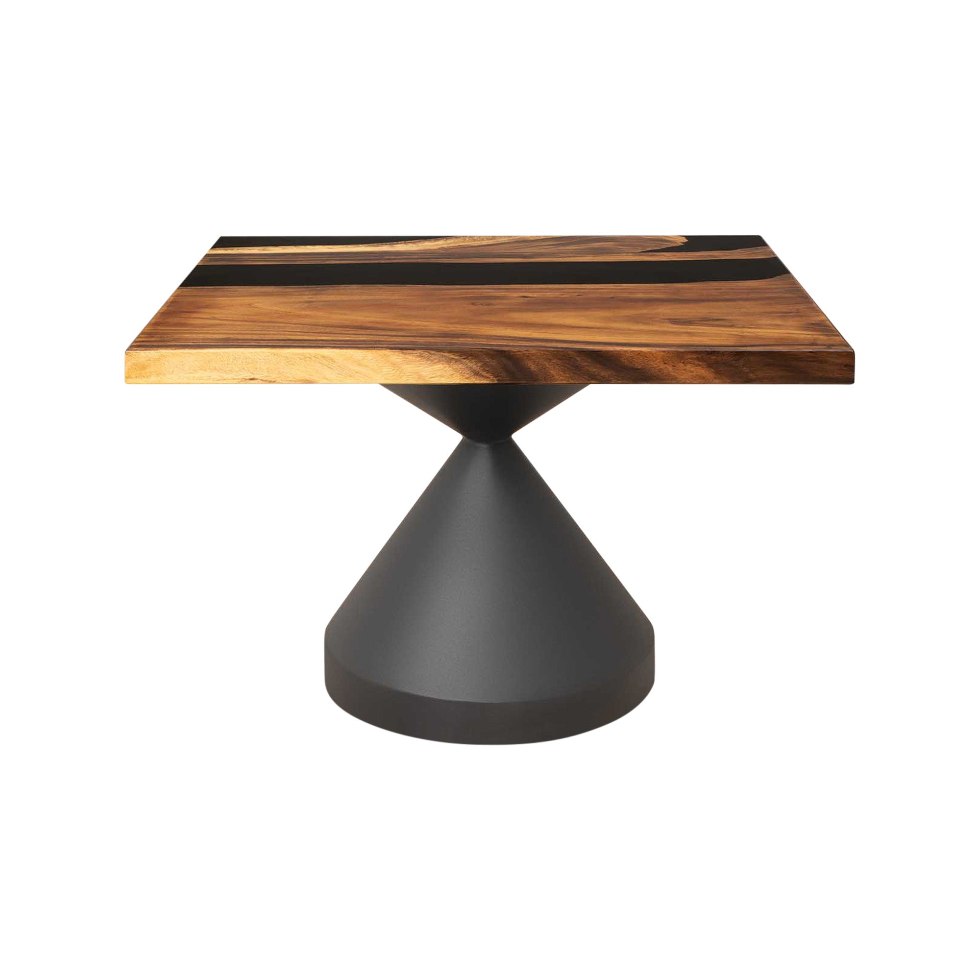 Square Wooden Epoxy Resin Coffee Table 29" x 29" - SSQ29x29-203 - white background