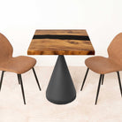 Square Dining Wood Table with Epoxy River Design 29" x 29" - SSQ29x29-297