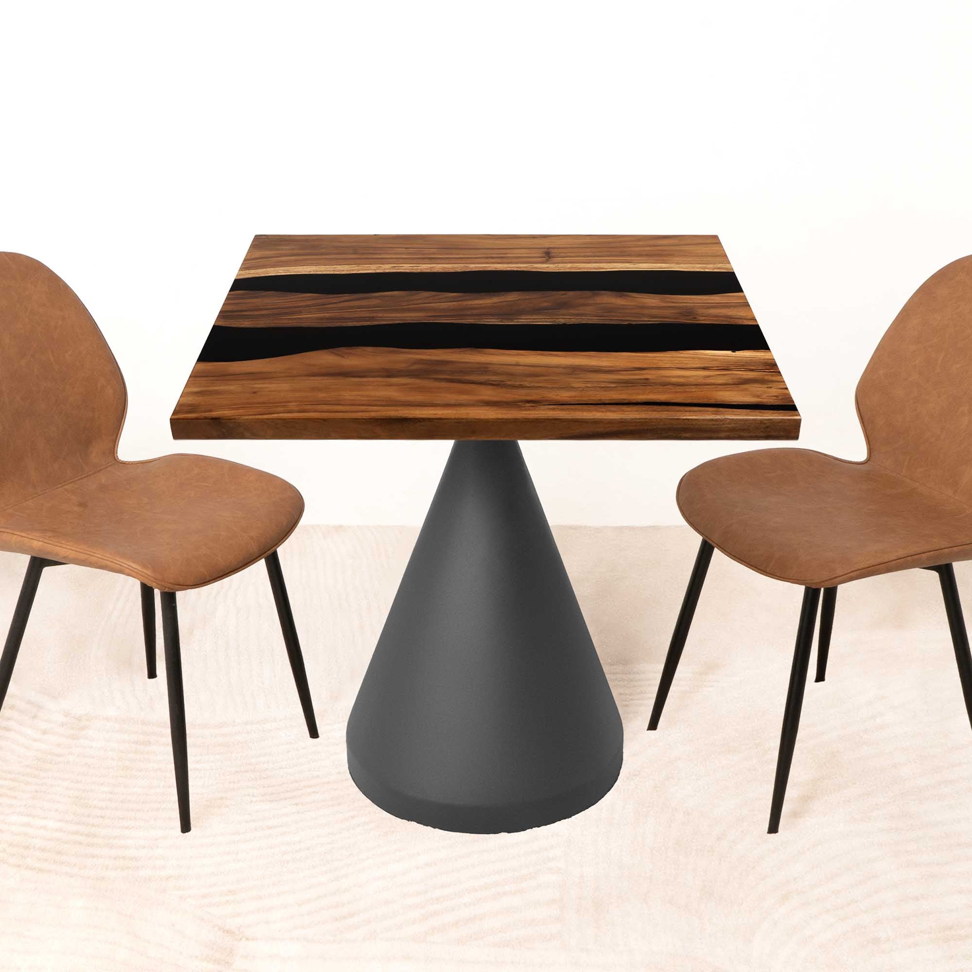 Square Epoxy Dining Room Table 35" x 35" - SSQ35x35-032